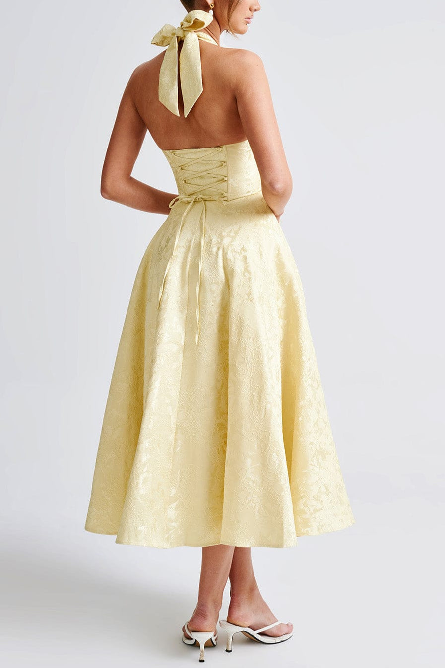 Effie Midi Dress - Lemon