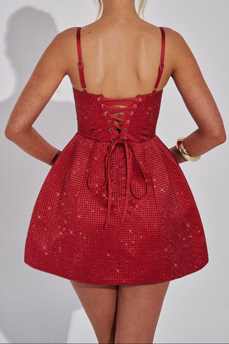 Emma Mini Dress - Red