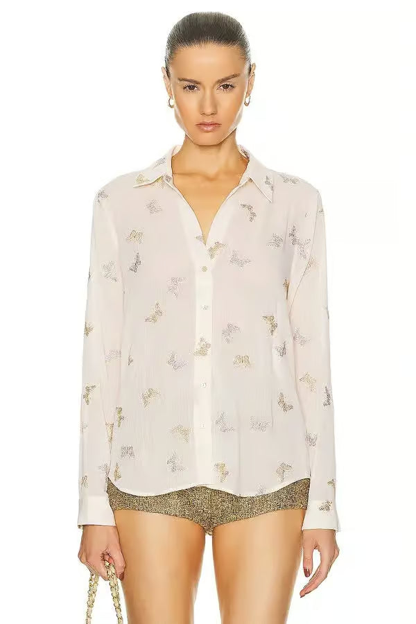 laurent blouse in white
