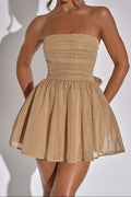 Katrina Mini Dress - Gold Sparkle