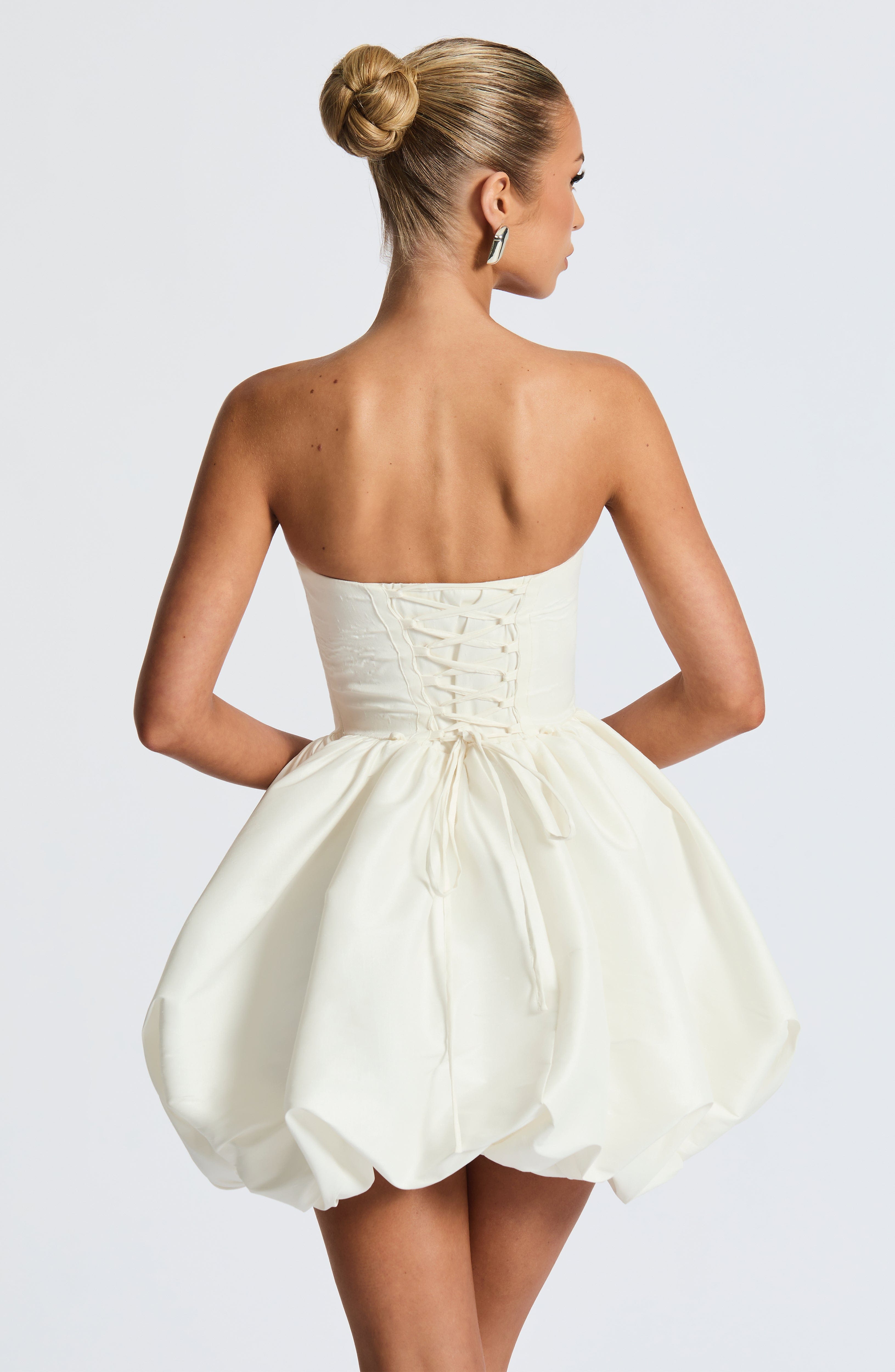 Lotus Ivory Mini Dress - Romantic Lace Party Dress