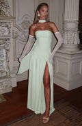 Maliyah high slit strapless Maxi Dress - Mint