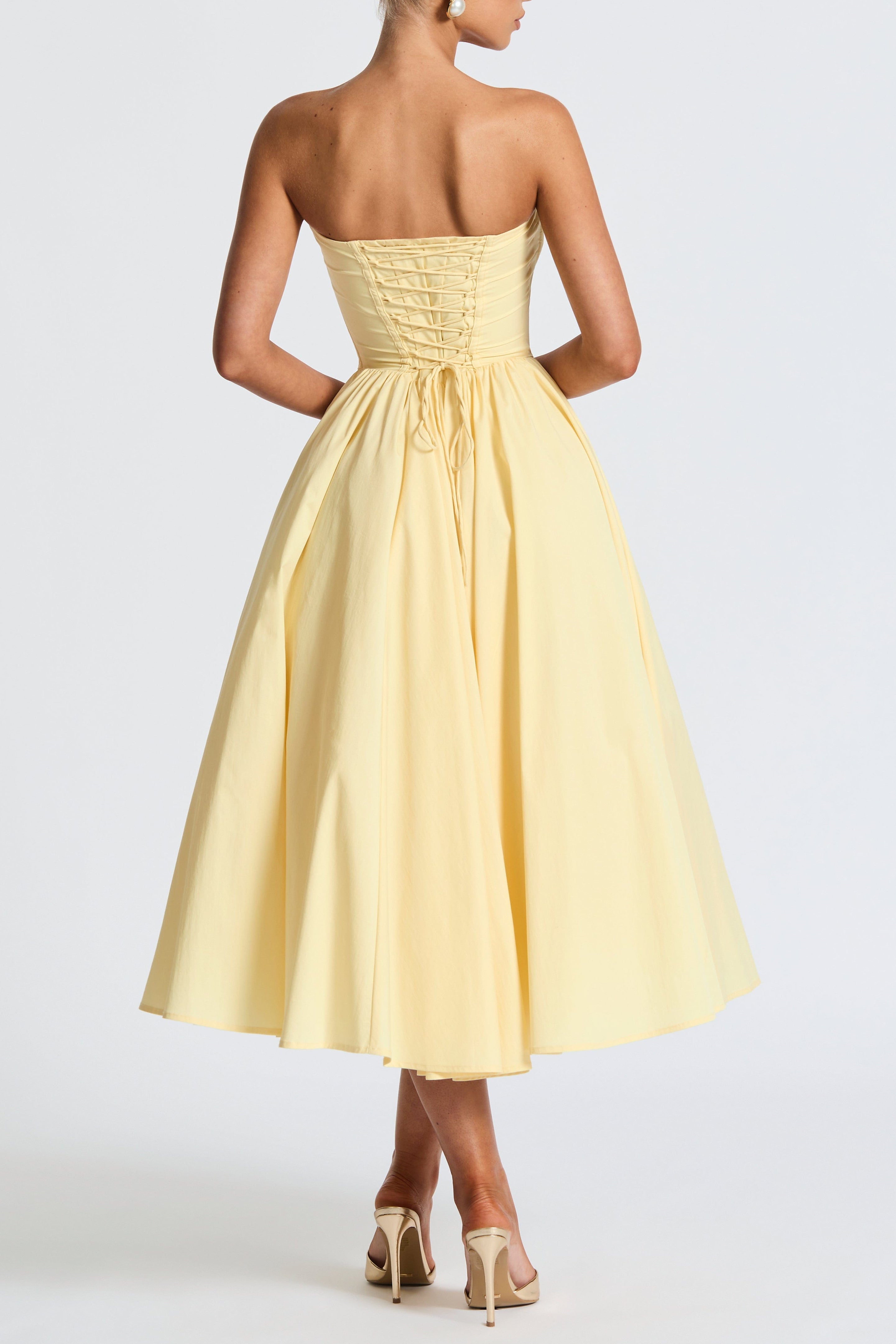 Prim Midi Dress - Lemon