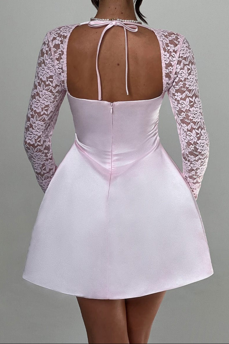 Sadie Blush Mini Dress - Romantic Pink Party Dress