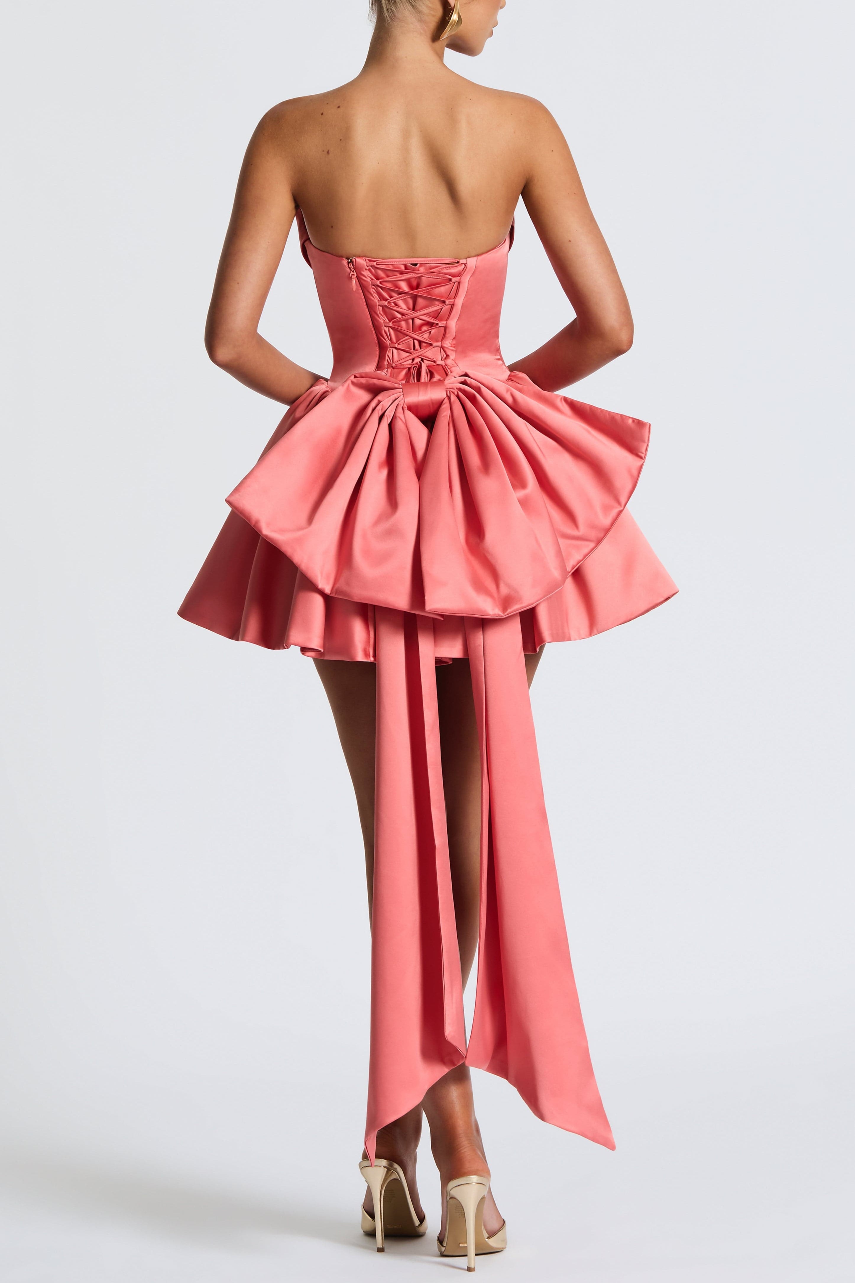 Trinity Mini Dress - Coral Pink