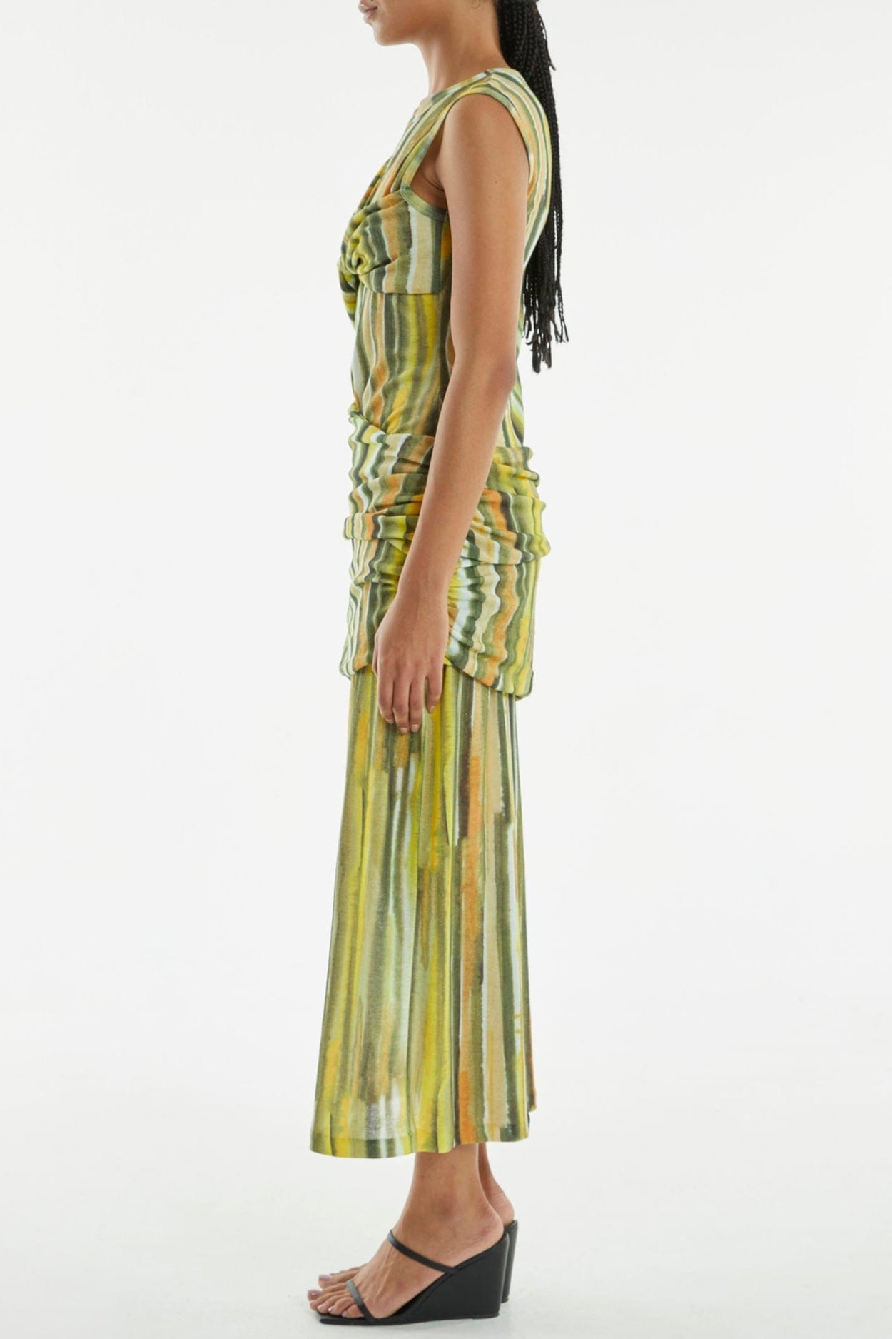 WIND THROUGH TANK DRESS | BRUSH STROKE