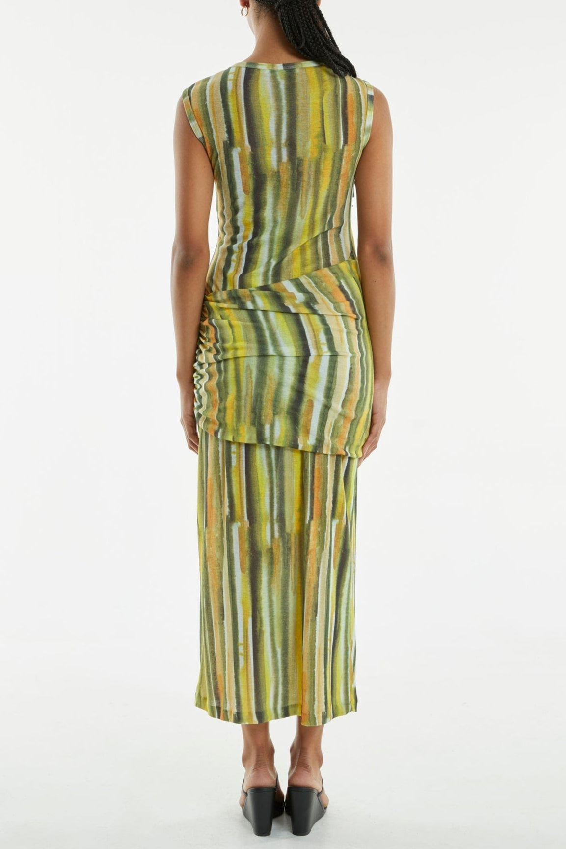 WIND THROUGH TANK DRESS | BRUSH STROKE