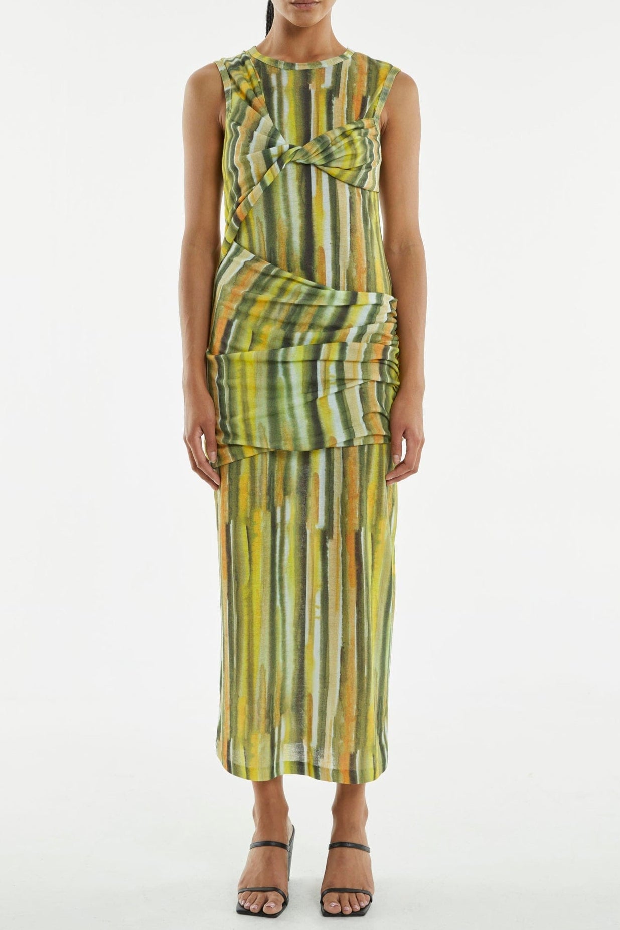 WIND THROUGH TANK DRESS | BRUSH STROKE
