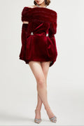 Wivika velvet fur dress